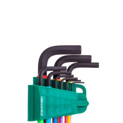 Jogo De Chave Allen Longa Em Milímetro De 1.5 A 10 mm Colorida ST09107CHBSJ - Sata