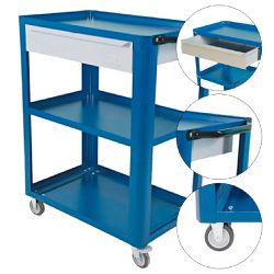 Carrinho Para Ferramentas Desmontável Com 1 Gaveta Azul (CD02) - Fercar