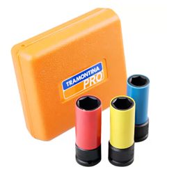 Jogo de Soquetes de Impacto 1/2'' - 3 Peças (44889/203) - Tramontina Pro