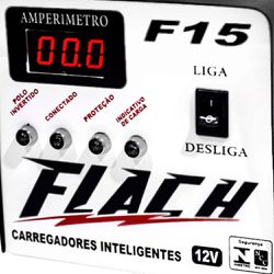 Carregador Inteligente de Bateria 15A-12V Bivolt F15 - Flach