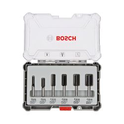 Jogo de fresas retas Bosch encaixe de 6 mm 6 peças