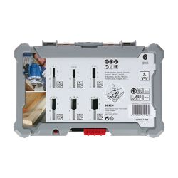 Jogo de fresas retas Bosch encaixe de 6 mm 6 peças