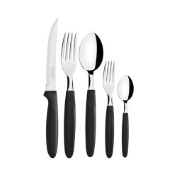 Faqueiro Ipanema em Aço Inox Preto 30 Peças - Tramontina