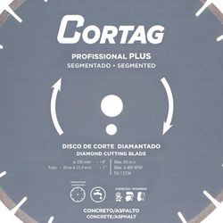 Disco Diamantado Para Concreto/Asfalto 350mm Plus - Cortag