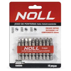 Jogo de Ponteiras Para Parafusadeira Com 10 Peças (437,0022) - Noll