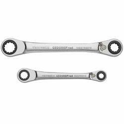 Jogo de Chaves Estrela Com Catraca Reversível 63 em 2 (3300900) - Gedore Red