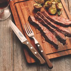 Jogo de Talheres Jumbo 12 Peças Polywood Castanho - Tramontina