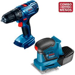Kit Bosch Furadeira/Parafus + Lixadeira + 2 Baterias 18V + Maleta - Bosch