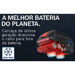 Esmerilhadeira Angular a Bateria 5'' GWS 18V-10 PC ProCORE,18V, 2 Baterias ProCORE 8,0Ah, Carregador, em Maleta L-BOXX Bosch