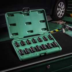 Jogo de Soquetes de Impacto Thinwall Com 14 Peças (ST34397T) - Sata