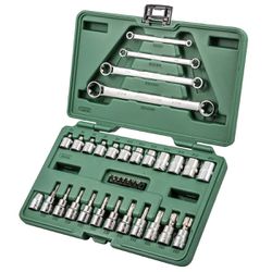 Jogo de Soquetes e Chaves E-torx Com 35 Peças (ST09010SJ) - Sata