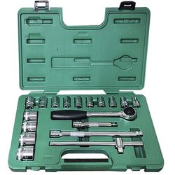 Jogo de Soquetes Estriados Com 18 Peças (ST09203SJ) - Sata