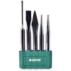 Jogo de Talhadeira, Punção e Saca-pino Com 5 Peças (ST09161SJ) - Sata