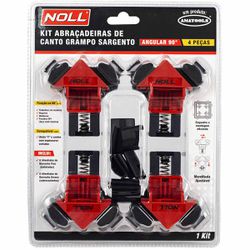 Abraçadeiras de Canto Grampo Sargento 90° Com 4 Peças (815,0001) - Noll