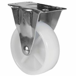 Rodízio Fixo Branco Placa PP 75 x 25mm (778,0041) - Noll