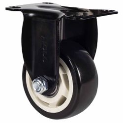 Rodízio Fixo Preto Placa PP 75 x 32mm (778,0007) - Noll