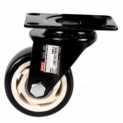 Rodízio Giratório Preto Placa PP 100 x 32mm (778,0004) - Noll