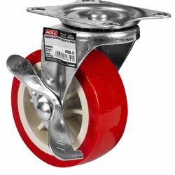 Rodízio Giratório Com Freio e Placa 40 x 16,3mm (778,0027) - Noll