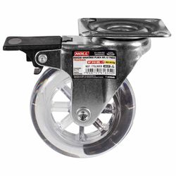 Rodízio Giratório Com Freio e Placa 75 x 24mm (778,0059) - Noll