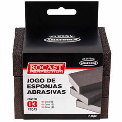 Jogo de Esponjas Abrasivas Com 3 Peças (792,0001) - Rocast