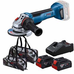 Esmerilhadeira Angular Com 2 Baterias e Carregador + Bolsa (GWS 18V-10) - Bosch