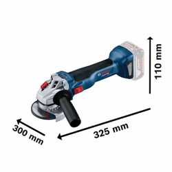 Esmerilhadeira Angular Com 2 Baterias e Carregador + Bolsa (GWS 18V-10) - Bosch