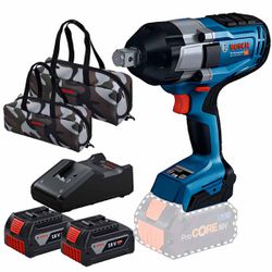 Chave de Impacto Com 2 Baterias e Carregador + Bolsa (GDS 18V-1050 H) - Bosch