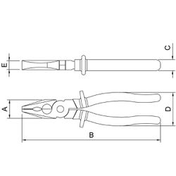 Alicate Universal Isolado 1000V - 7'' (44000/107) - Tramontina Pro