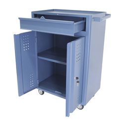 Carrinho Para Ferramentas Fechado Com 1 Gaveta e 2 Portas Azul (NC-11) - Nocram