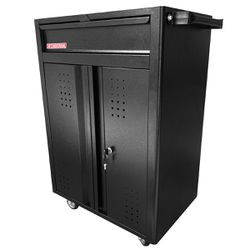 Carrinho Para Ferramentas Fechado Com 1 Gaveta e 2 Portas Preto (NC-11) - Nocram