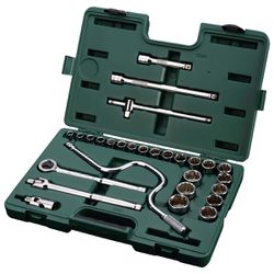 Jogo de Soquetes Estriados Com 28 Peças (ST09090SJ) - Sata