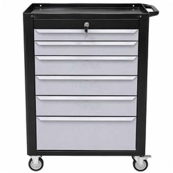 Carrinho Para Ferramentas Fechado Com 6 Gavetas Preto (C08) - Fercar