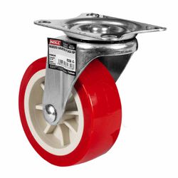 Rodízio Giratório Vermelho Placa BP 75 x 25mm (778,0023) - Noll