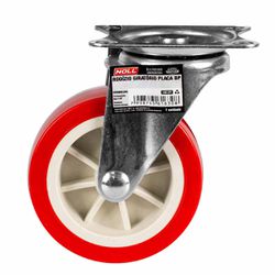 Rodízio Giratório Vermelho Placa BP 75 x 25mm (778,0023) - Noll