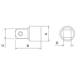 Adaptador em Aço CrV 3/8''F x 1/4''M (44827/104) - Tramontina Pro