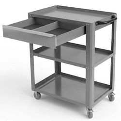 Carrinho Para Ferramentas Desmontável Com 1 Gaveta Cinza (CD02) - Fercar