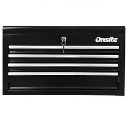 Carrinho Gabinete Fechado Para Ferramentas Com 6 Gavetas Preto e Cinza (O326424) - Onsite