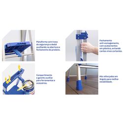 Escada de Alumínio Com 7 Degraus (40000/007) - Tramontina