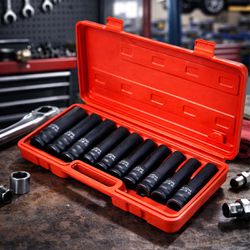 Jogo de Soquete Sextavado de Impacto Longo 1/2'' - 10 Peças (435,0198) - Noll