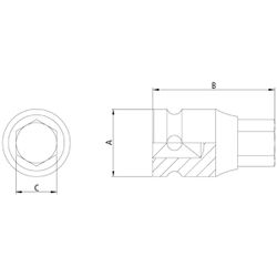 Soquete de Impacto Hexagonal 3/4'' x 17mm (44904/117) - Tramontina Pro