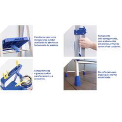 Escada de Alumínio Com 3 Degraus (40000/003) - Tramontina