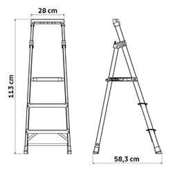 Escada de Alumínio Com 3 Degraus (40000/003) - Tramontina