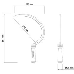 Foicinha Metálica Com Dentes e Cabo (77684/355) - Tramontina