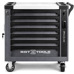 Carrinho Para Ferramentas Com 7 Gavetas e 125 Peças Preto (1205100623) - Sigma