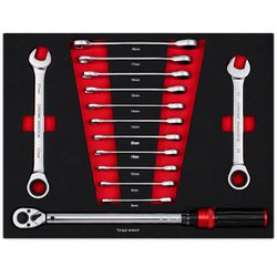 Carrinho Para Ferramentas Com 7 Gavetas e 125 Peças Vermelho (1205100621) - Sigma