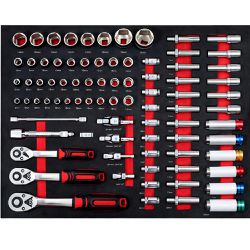 Carrinho Para Ferramentas Com 7 Gavetas e 125 Peças Vermelho (1205100621) - Sigma