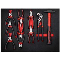 Carrinho Para Ferramentas Com 7 Gavetas e 125 Peças Vermelho (1205100621) - Sigma