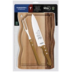 Kit Para Churrasco Com Cabos em Madeira e 3 Peças (22398/001) - Tramontina