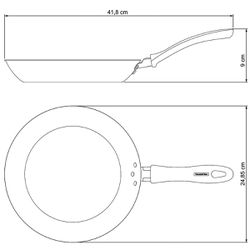 Frigideira Lins em Alumínio Antiaderente 24cm / 1,4L Bege (27805/336) - Tramontina