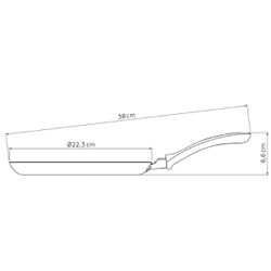 Panquequeira Lins em Alumínio Antiaderente 22cm / 0,6L Bege (27805/337) - Tramontina